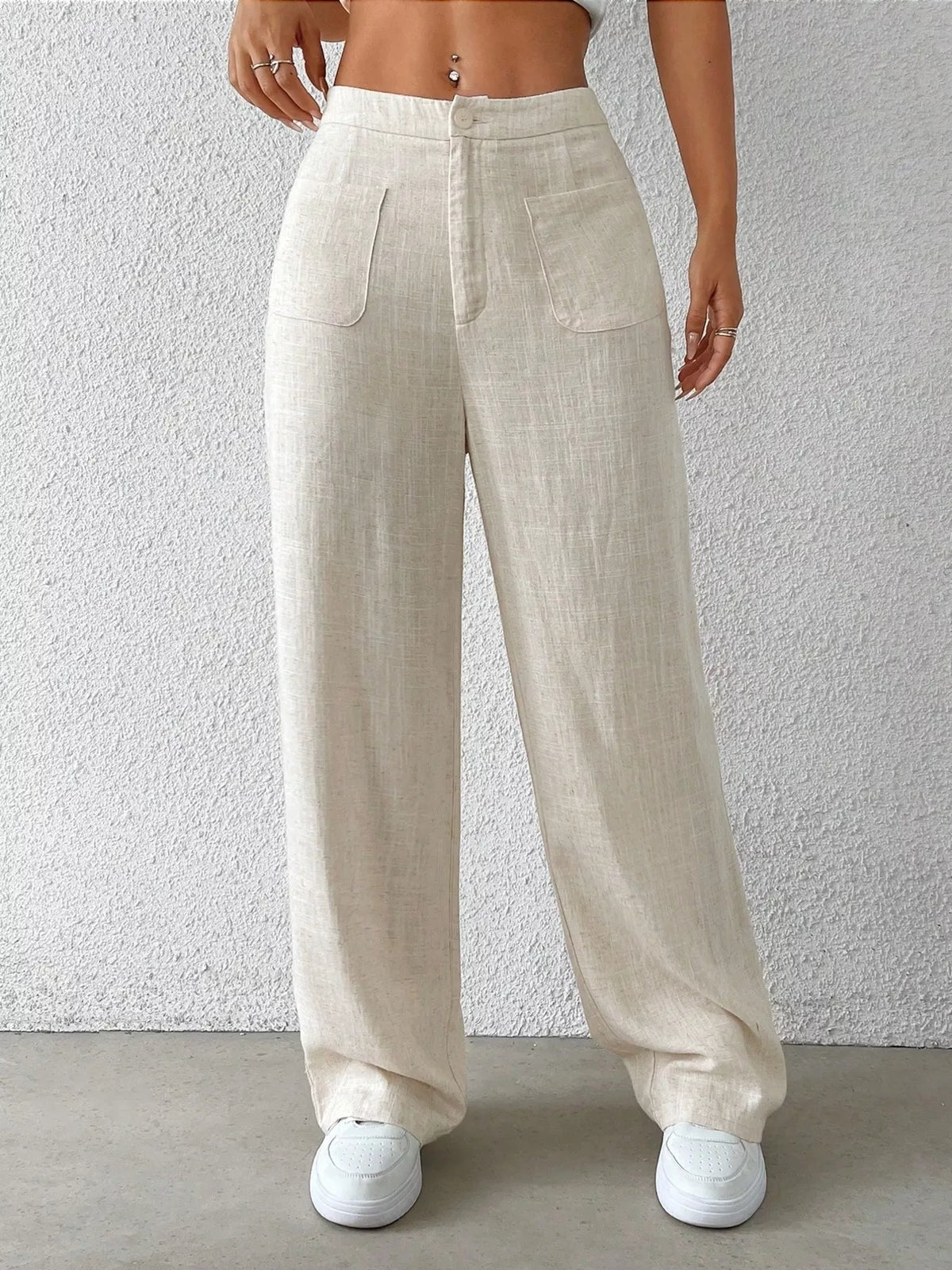 High-Waisted Wide-Leg Pants