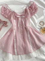 Lace Detail Cap Sleeve Dress