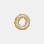 Inlaid Zircon Bubble Initial Necklace