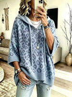 Drawstring Leopard Hooded Sweater