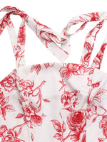Floral Print Tie Strap Maxi Dress
