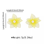 Flower Pearl Stud Earrings
