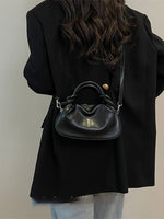 Knot Handle Ruched Crossbody Bag