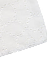 Eyelet Cutout Off-Shoulder Blouse