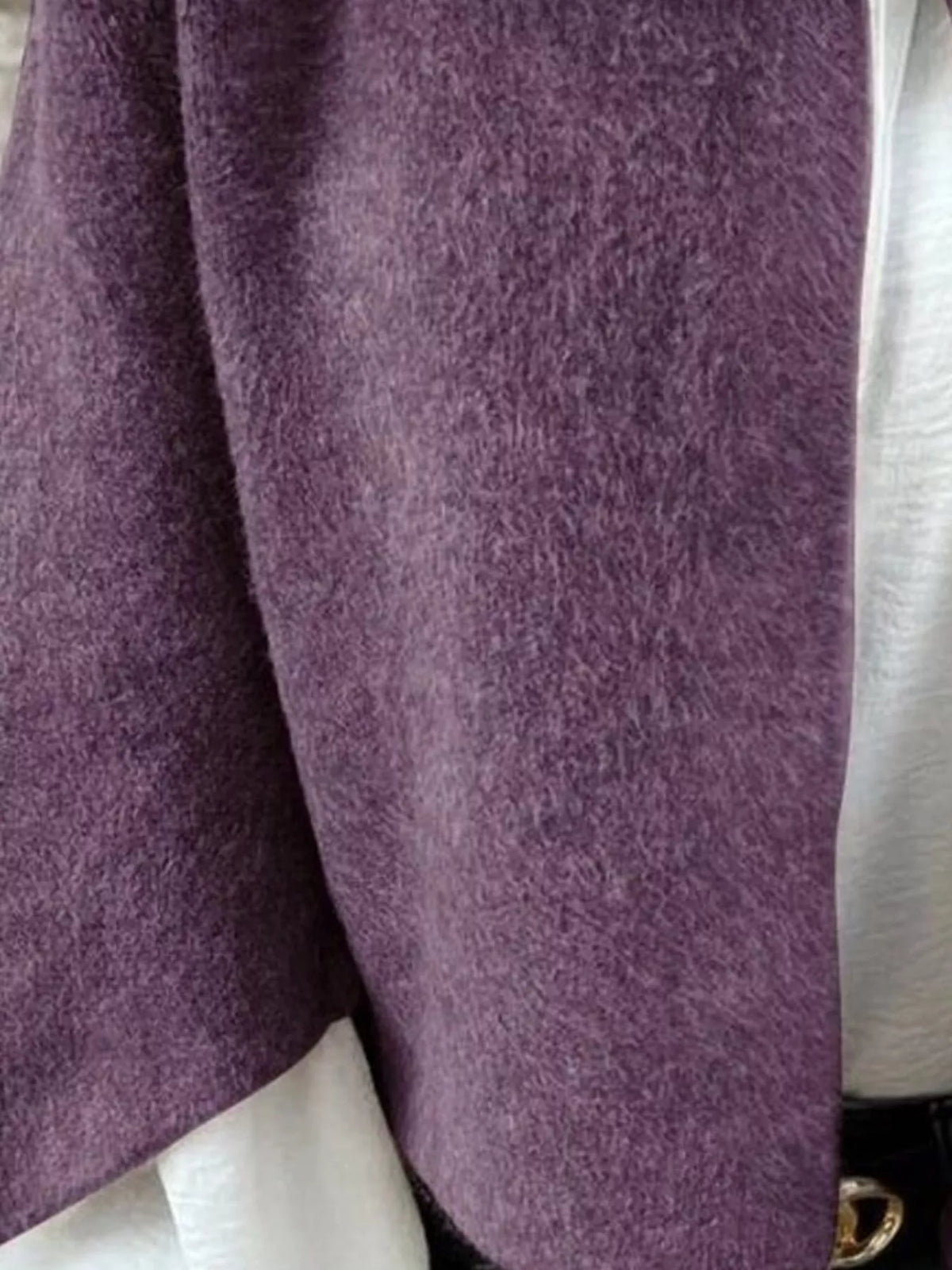 Full Size Solid Color Long Sleeve Outerwear Plus Size