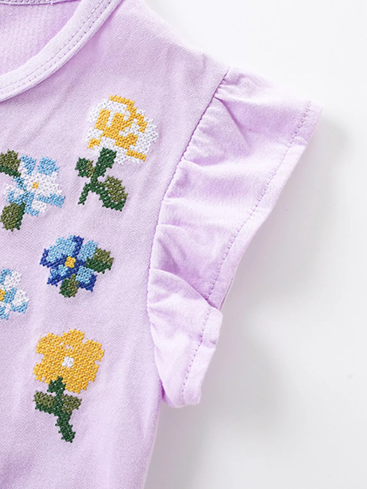 Children's Floral Embroidered Tulle Dress