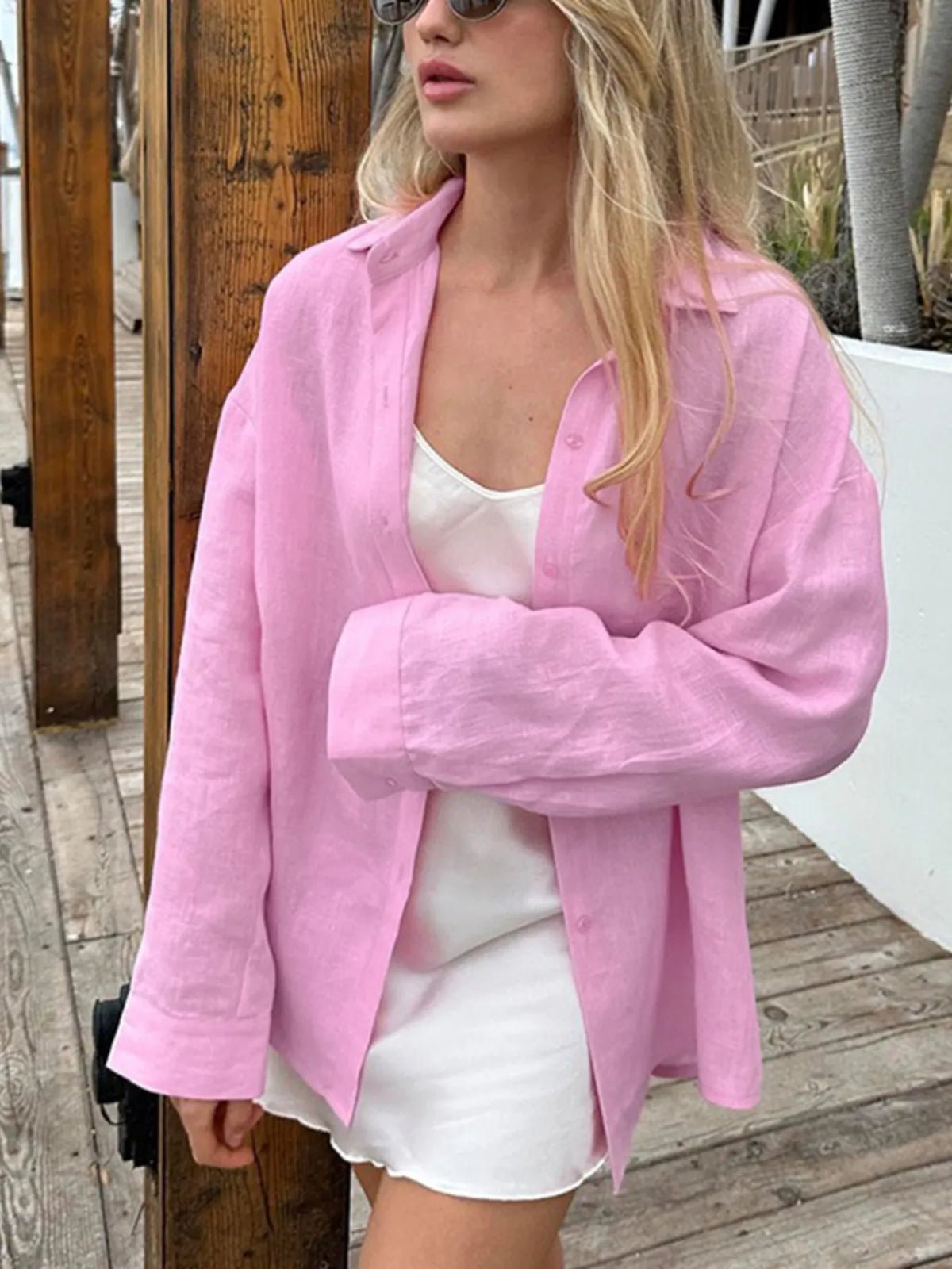 Casual Button-Up Long Sleeve Shirt