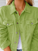 Button Up Long Sleeve Denim Jacket