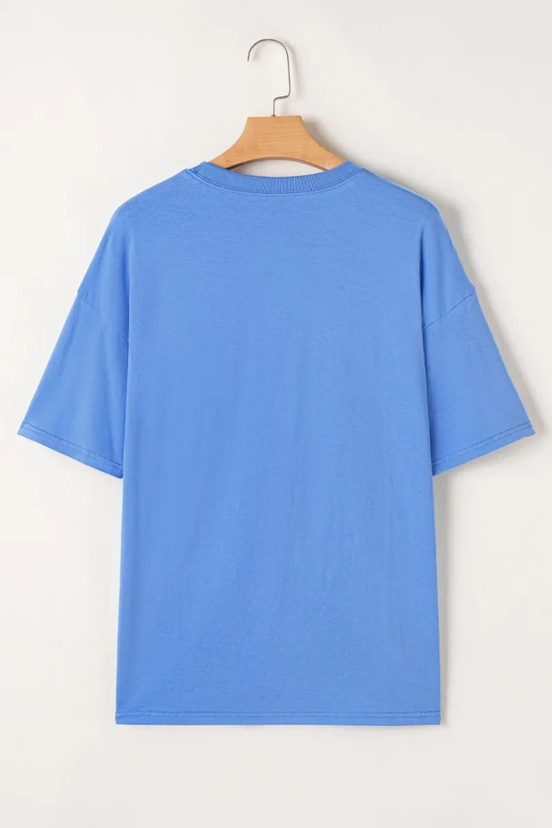 Graphic Round Neck Short Sleeve T-Shirt