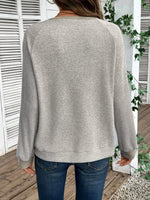 Ribbed Knit Two-Tone Top
