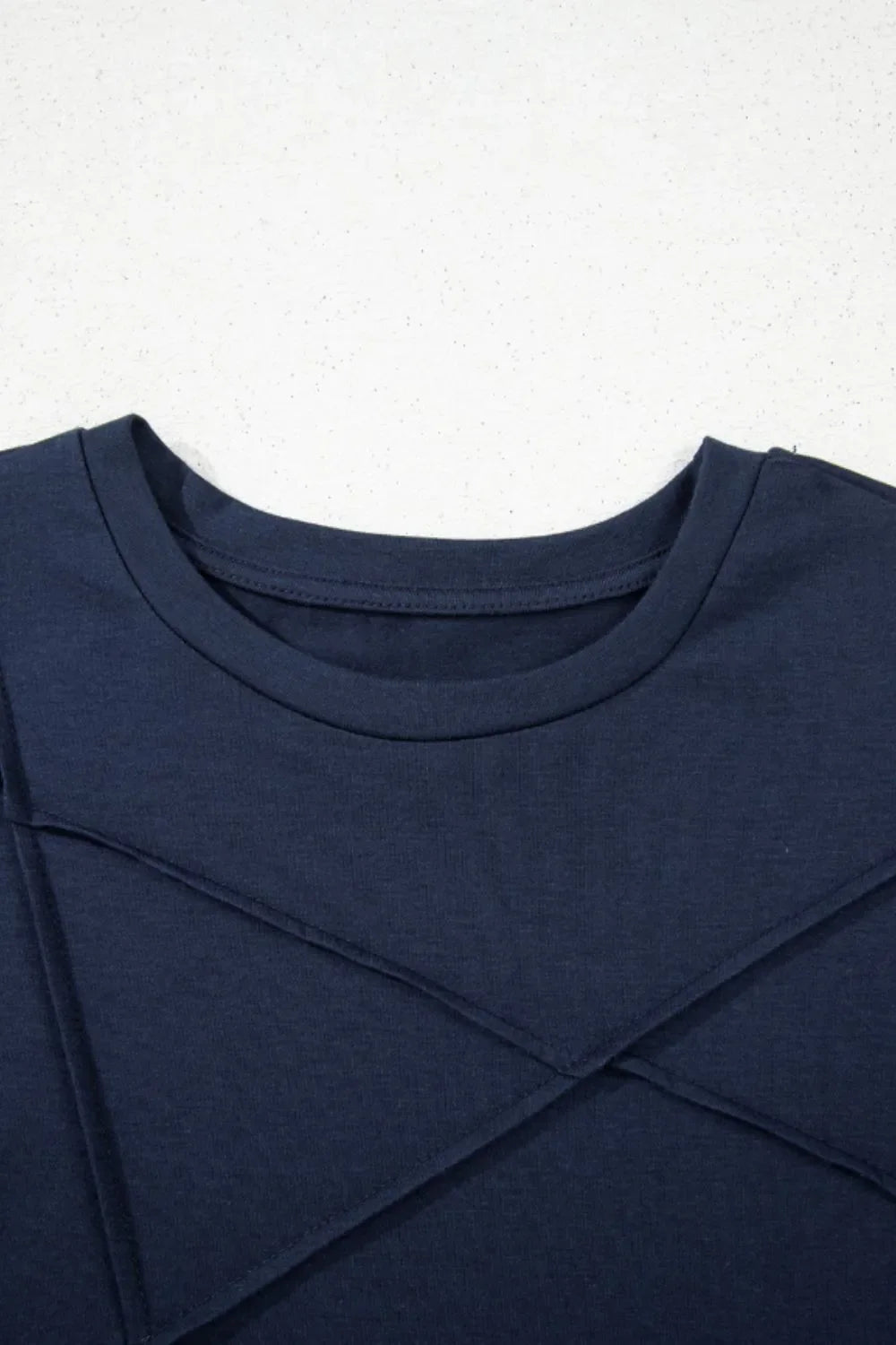Solid Color Round Neck T Shirt