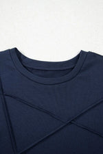 Solid Color Round Neck T Shirt