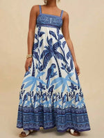 Printed Square Neck Maxi Dress