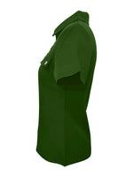 Zip Collar Short Sleeve Top