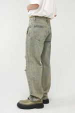 Raw Hem Distressed Jeans