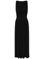 Full Size Ruched Sleeveless Maxi Dress Plus Size
