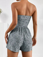 Chic Strapless Ruched Waist Romper