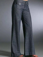 Full Size High-Waisted Wide-Leg Wash Jeans Plus Size