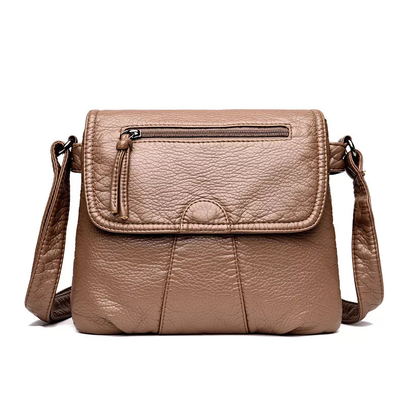 Leather Adjustable Strap Crossbody Bag