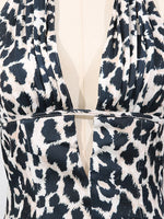 Leopard Print Halter Neck Mini Dress