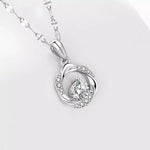 925 Sterling Silver Zircon Pendant Necklace