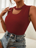 Cutout Sleeveless Tank Top