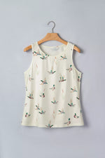 Mallard Print Western Style Tank Top