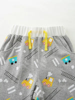 Children's Train Print Short Sleeve Tee and Shorts Set