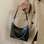 Chic Chain Accent Shoulder Bag