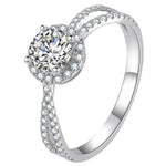 1 Carat 925 Sterling Silver Moissanite Ring