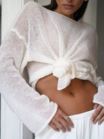 Boat Neck Dropped Shoulder Sweater