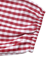 Backless Plaid Long Sleeve Dress