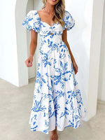 Off-Shoulder Floral Tiered Dress with Ruffle Details