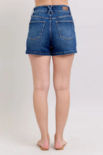 Judy Blue Full Size Double Button Waistband Denim Shorts Plus Size
