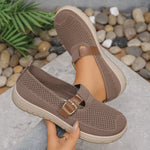 Round Toe Platform Slip-Ons