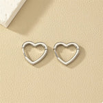 Alloy Heart Shape Hoop Earrings