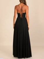 Slit Cowl Neck Maxi Dress