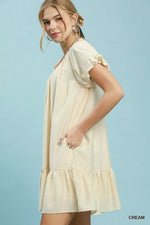 Umgee Ruffle Hem Shift Mini Dress