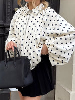 Polka Dot Zip-Up Jacket