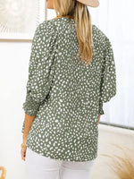 Animal Print Half Sleeve Blouse