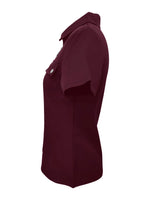 Zip Collar Short Sleeve Top