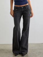 Low Rise Flare Leg Jeans
