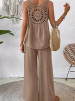 Round Neck Tank and Pants Set