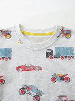 Children's Vehicle Print Short Sleeve T-Shirt