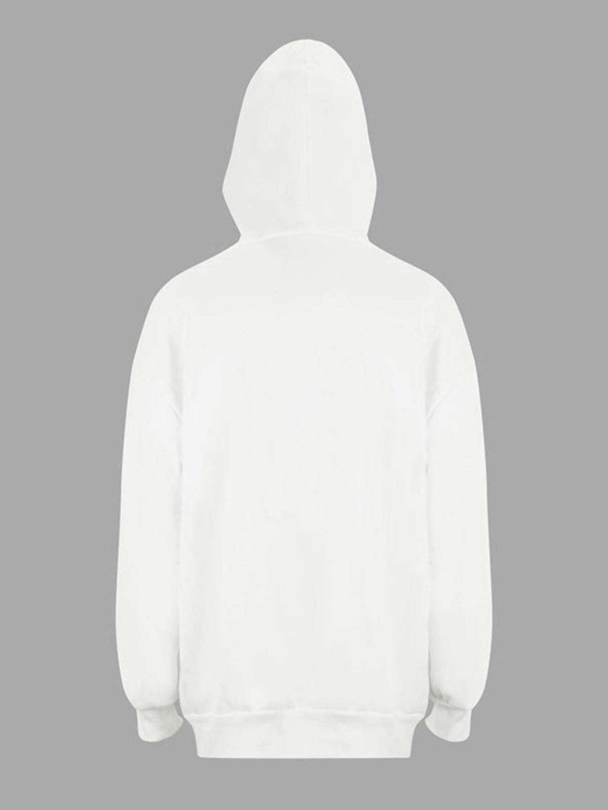 Striped Sleeve Zip-Up Drawstring Hoodie