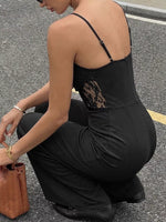 Lace Trim Wide Leg Jumpsuit