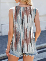 Printed Scoop Neck Wide Strap Tank
