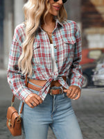 Plaid Button-Down Oversized Shirt