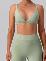 V-Neck Tank and High-Waisted Seamless Pants Active Set