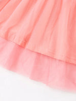 Children's Bunny Floral Print Tulle Dress